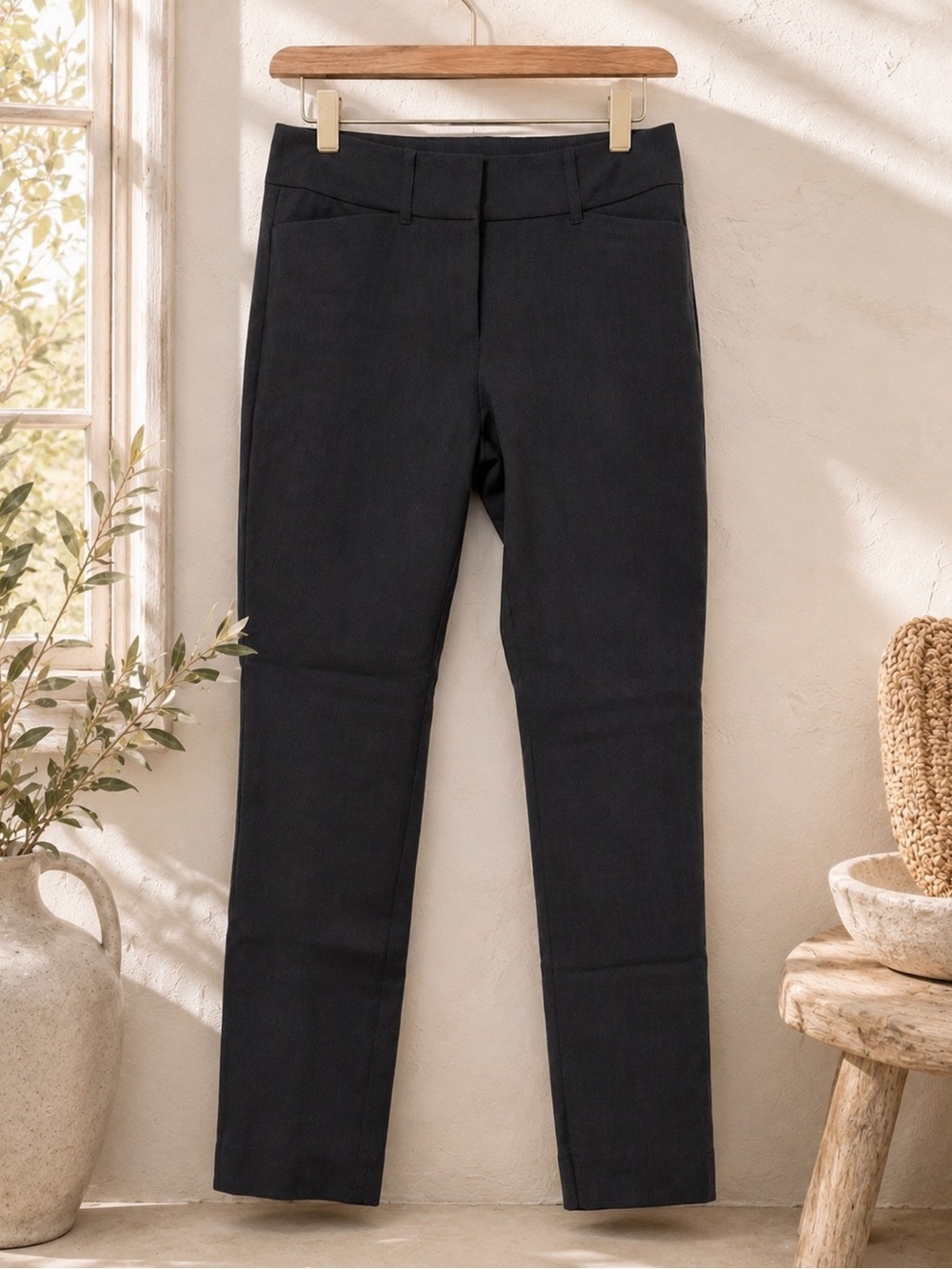 ✨ LOFT Pants Gray Curvy Skinny Ankle Cropped Trousers Size 2 ✨